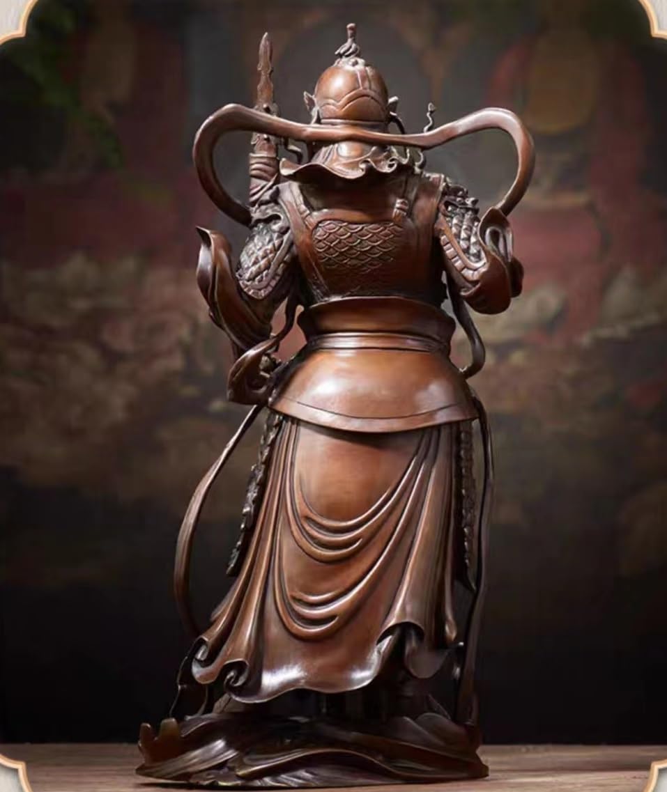 仏像】韋駄天 立像（いだてん）真鍮製 仏教工芸品 室内飾り高さ:30CM